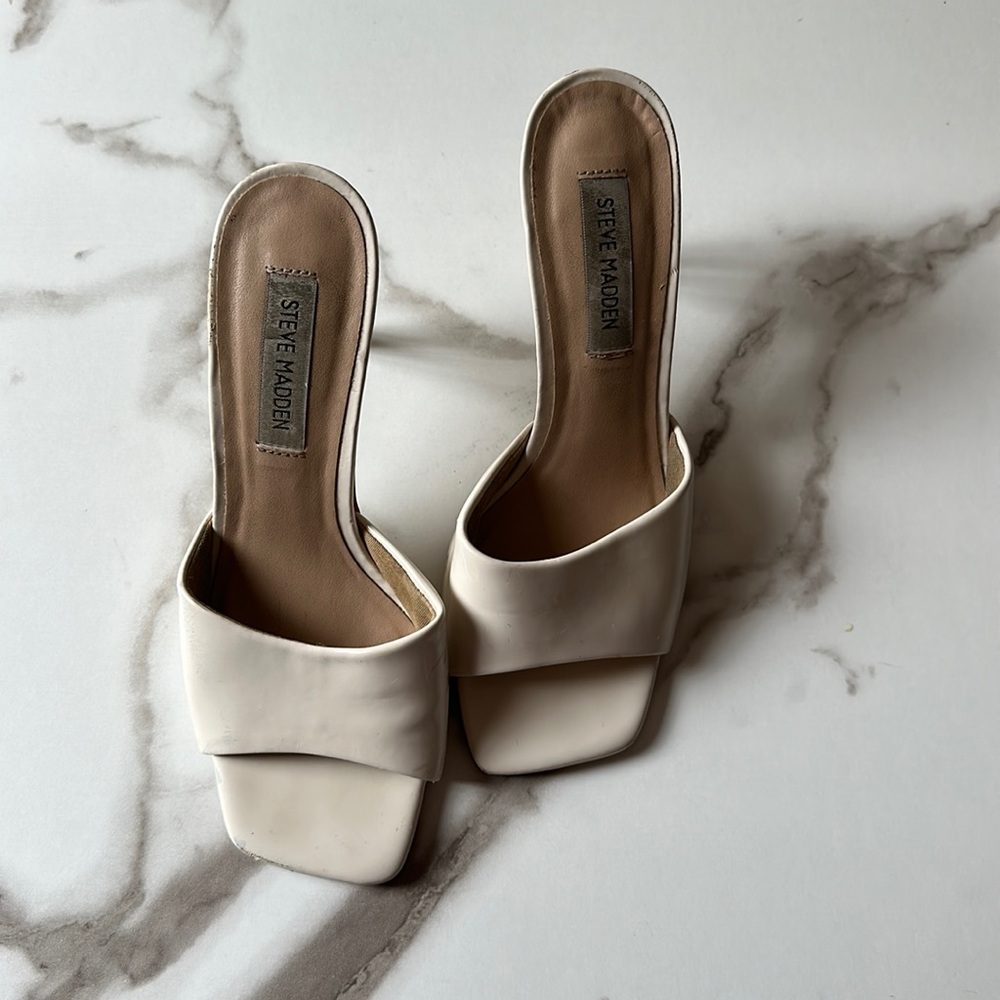 White Steve Madden Heels